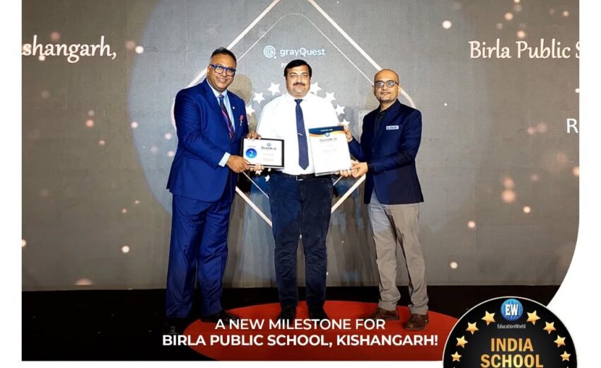 Birla Public School, Kishangarh Shines as 2nd Best Co-Ed Boarding School in India.